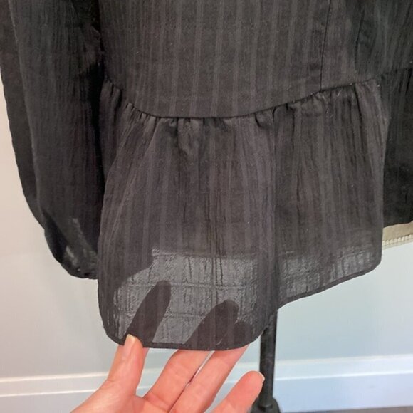 Samsoe Black Long Sleeve Blouse - Picture 6 of 16